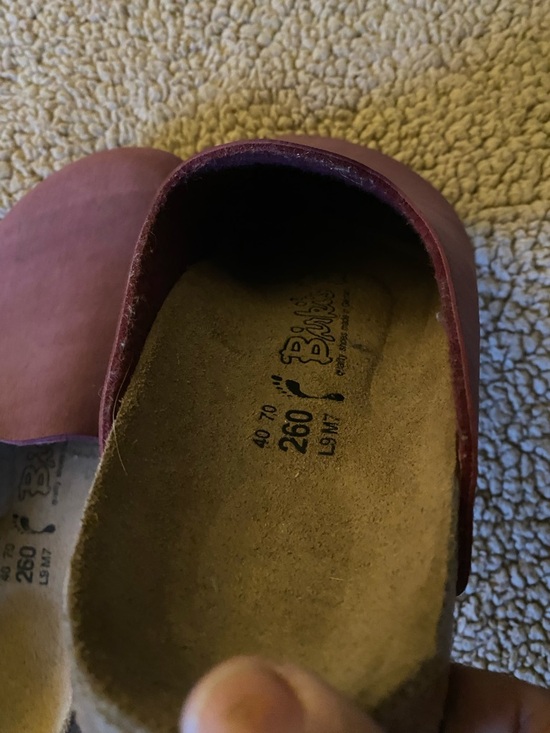 Birkis Amsterdam Plum Leather Slip-On Clog size 40! - Picture 6 of 13